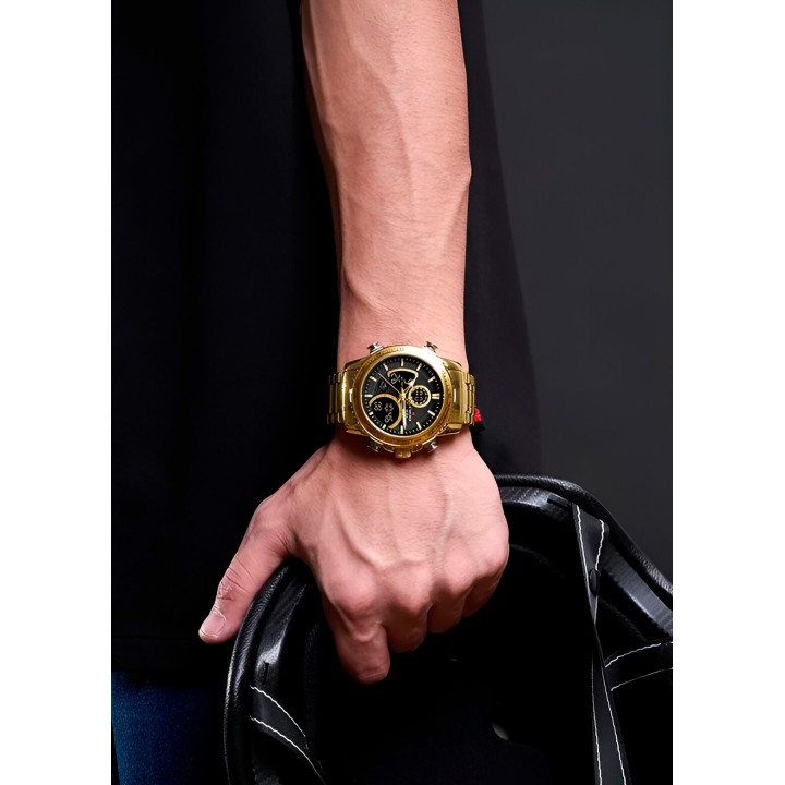 Reloj Naviforce Casual Nf9182 Crono Hombre Acero+ Estuche