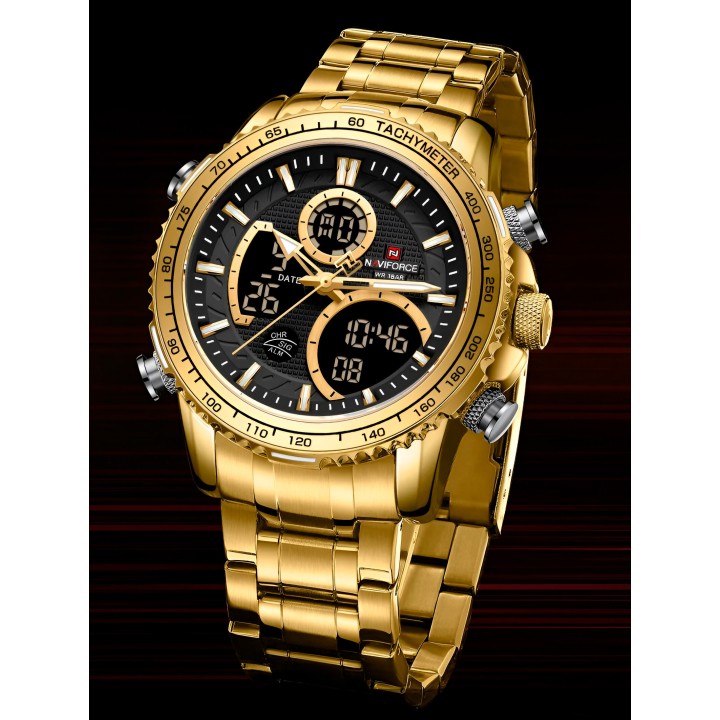 Reloj Naviforce Casual Nf9182 Crono Hombre Acero+ Estuche