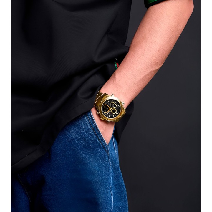 Reloj Naviforce Casual Nf9182 Crono Hombre Acero+ Estuche