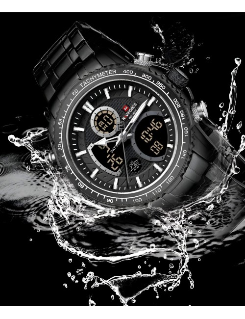 Reloj Naviforce Casual Nf9182 Crono Hombre Acero+ Estuche