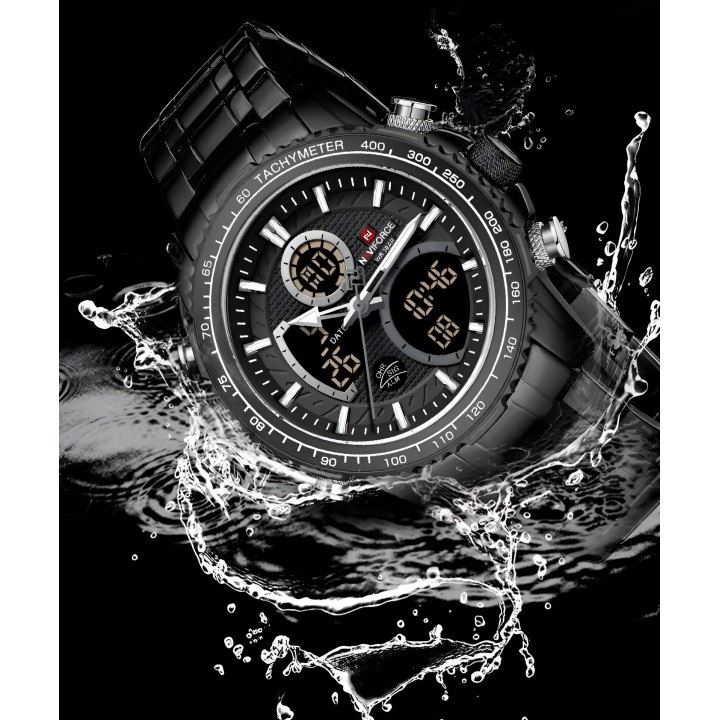 Reloj Naviforce Casual Nf9182 Crono Hombre Acero+ Estuche