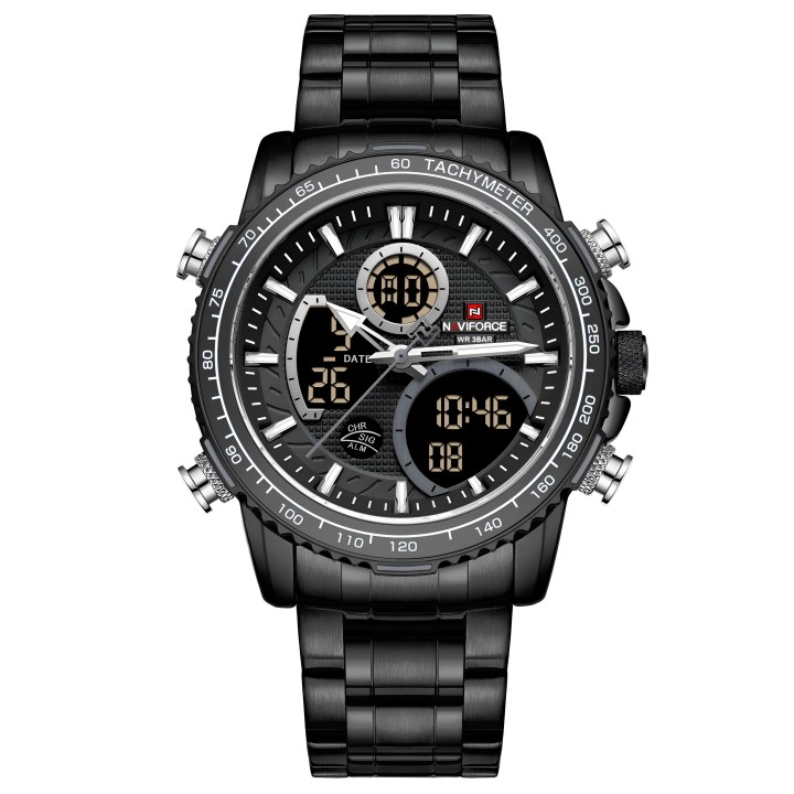 Reloj Naviforce Casual Nf9182 Crono Hombre Acero+ Estuche