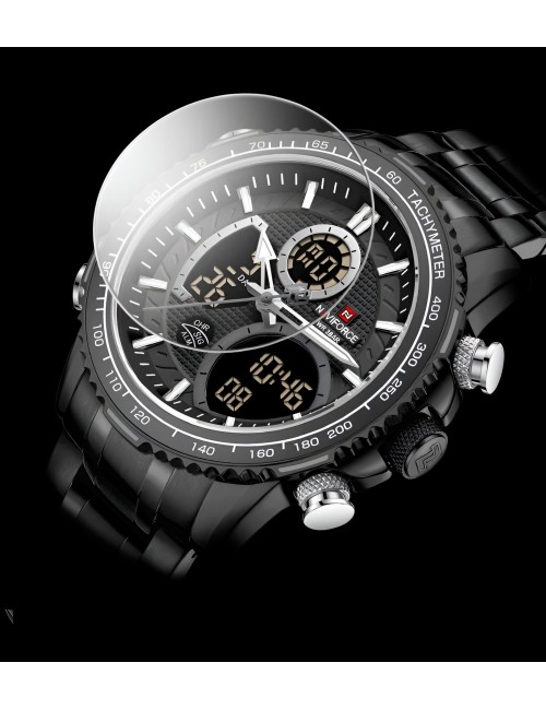 Reloj Naviforce Casual Nf9182 Crono Hombre Acero+ Estuche