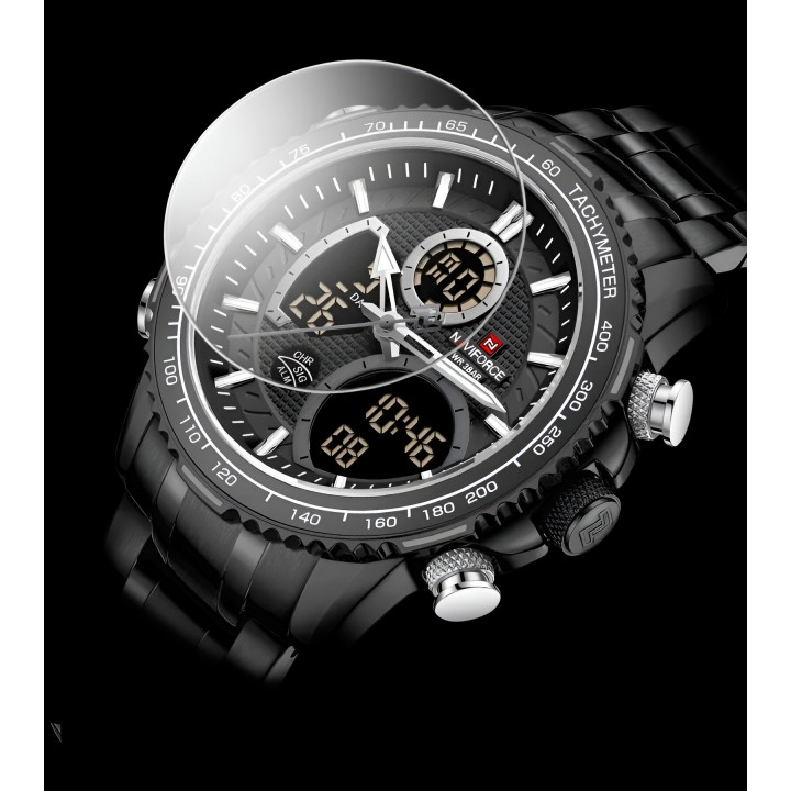 Reloj Naviforce Casual Nf9182 Crono Hombre Acero+ Estuche