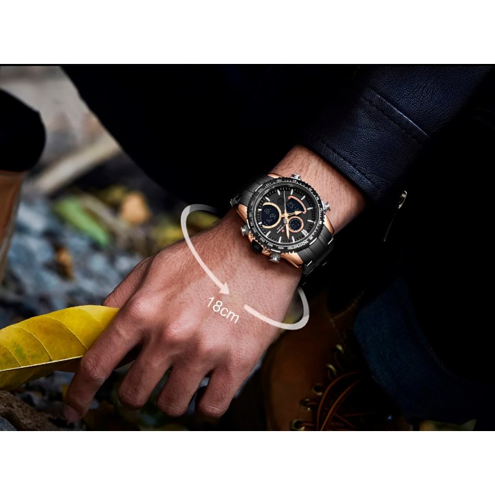Reloj Naviforce Casual Nf9182 Crono Hombre Acero+ Estuche