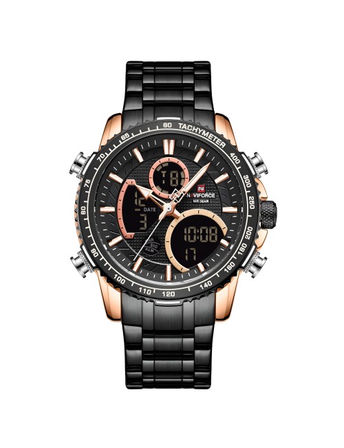 Reloj Naviforce Casual Nf9182 Crono Hombre Acero+ Estuche