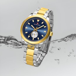 Reloj Naviforce Casual Nf9231 Crono Hombre Acero+ Estuche
