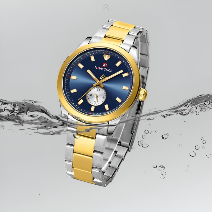 Reloj Naviforce Casual Nf9231 Crono Hombre Acero+ Estuche