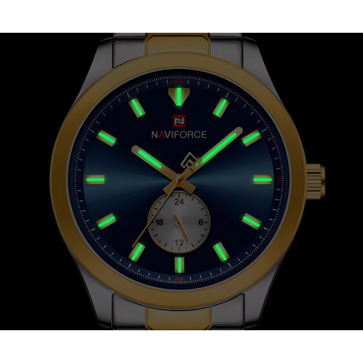 Reloj Naviforce Casual Nf9231 Crono Hombre Acero+ Estuche