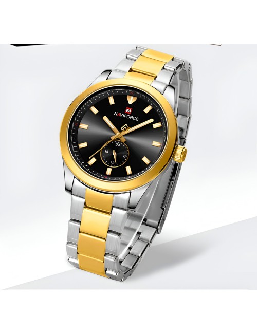 Reloj Naviforce Casual Nf9231 Crono Hombre Acero+ Estuche