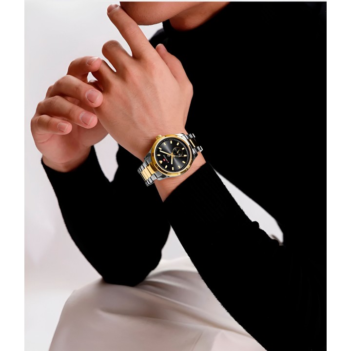 Reloj Naviforce Casual Nf9231 Crono Hombre Acero+ Estuche