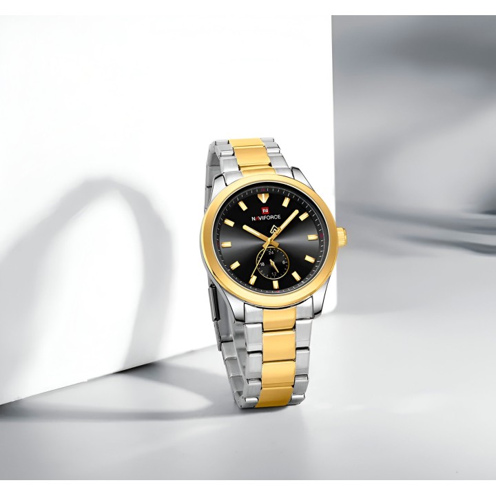 Reloj Naviforce Casual Nf9231 Crono Hombre Acero+ Estuche
