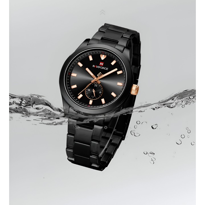 Reloj Naviforce Casual Nf9231 Crono Hombre Acero+ Estuche