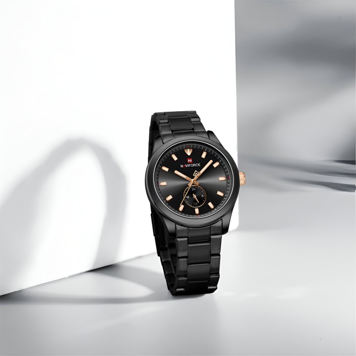 Reloj Naviforce Casual Nf9231 Crono Hombre Acero+ Estuche