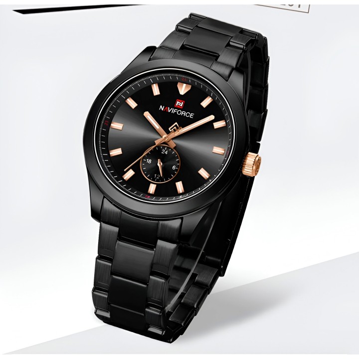 Reloj Naviforce Casual Nf9231 Crono Hombre Acero+ Estuche