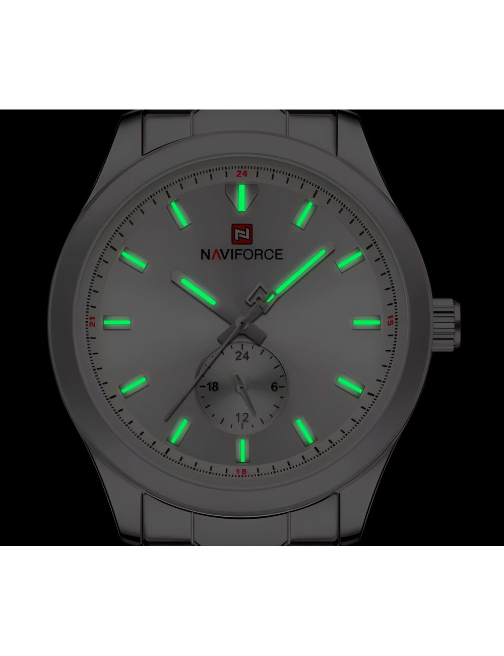 Reloj Naviforce Casual Nf9231 Crono Hombre Acero+ Estuche