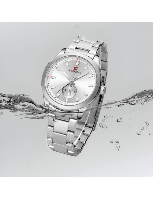 Reloj Naviforce Casual Nf9231 Crono Hombre Acero+ Estuche