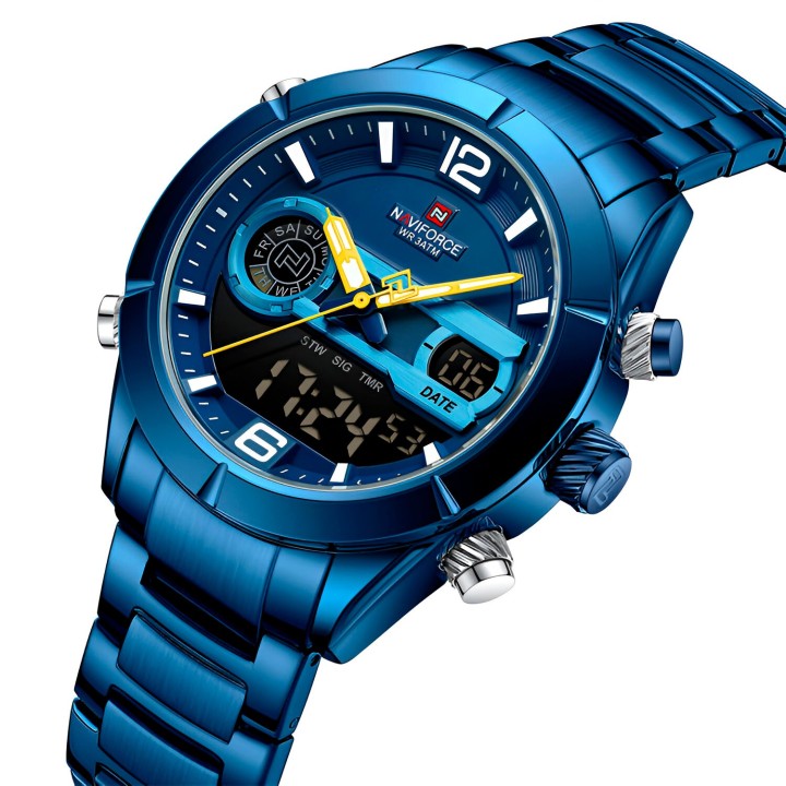 Reloj Naviforce Casual Nf9232 Crono Hombre Acero+ Estuche