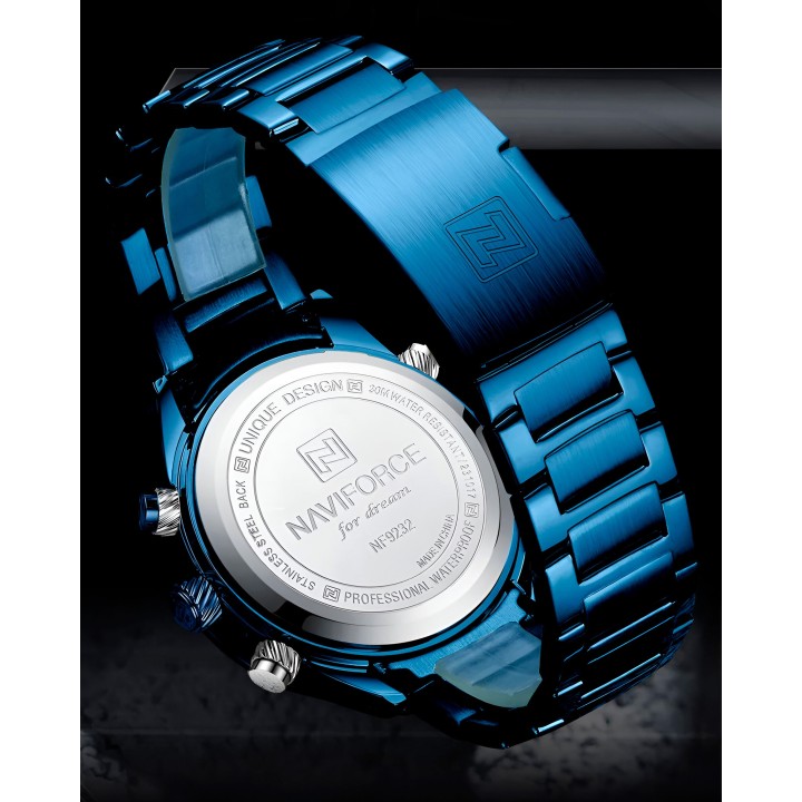 Reloj Naviforce Casual Nf9232 Crono Hombre Acero+ Estuche