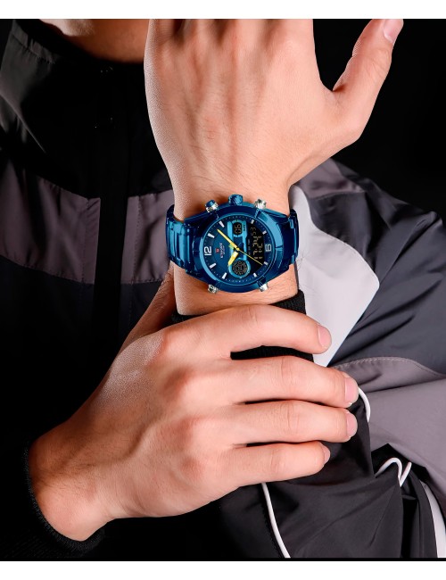 Reloj Naviforce Casual Nf9232 Crono Hombre Acero+ Estuche