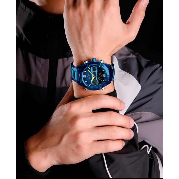 Reloj Naviforce Casual Nf9232 Crono Hombre Acero+ Estuche