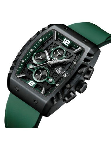 Reloj Naviforce Casual Nf8025 Crono Hombre Goma + Estuche