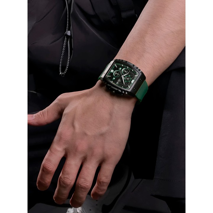 Reloj Naviforce Casual Nf8025 Crono Hombre Goma + Estuche