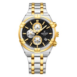 Reloj Naviforce Casual Nf8042 Crono Hombre Acero + Estuche