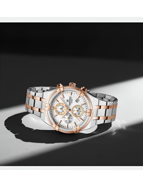 Reloj Naviforce Casual Nf8042 Crono Hombre Acero + Estuche