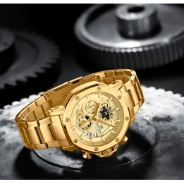 Reloj Naviforce Casual Nf8065 Crono Hombre Acero + Estuche