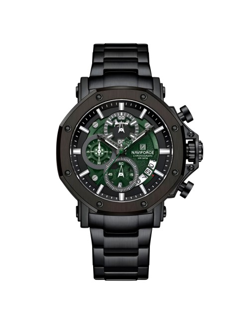 Reloj Naviforce Casual Nf8065 Crono Hombre Acero + Estuche
