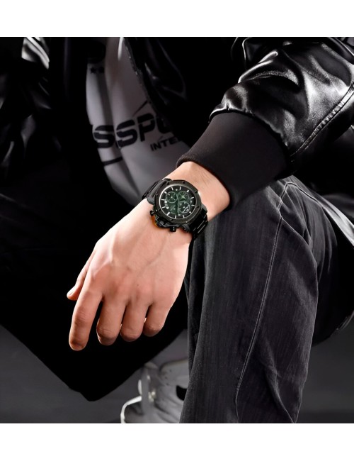 Reloj Naviforce Casual Nf8065 Crono Hombre Acero + Estuche