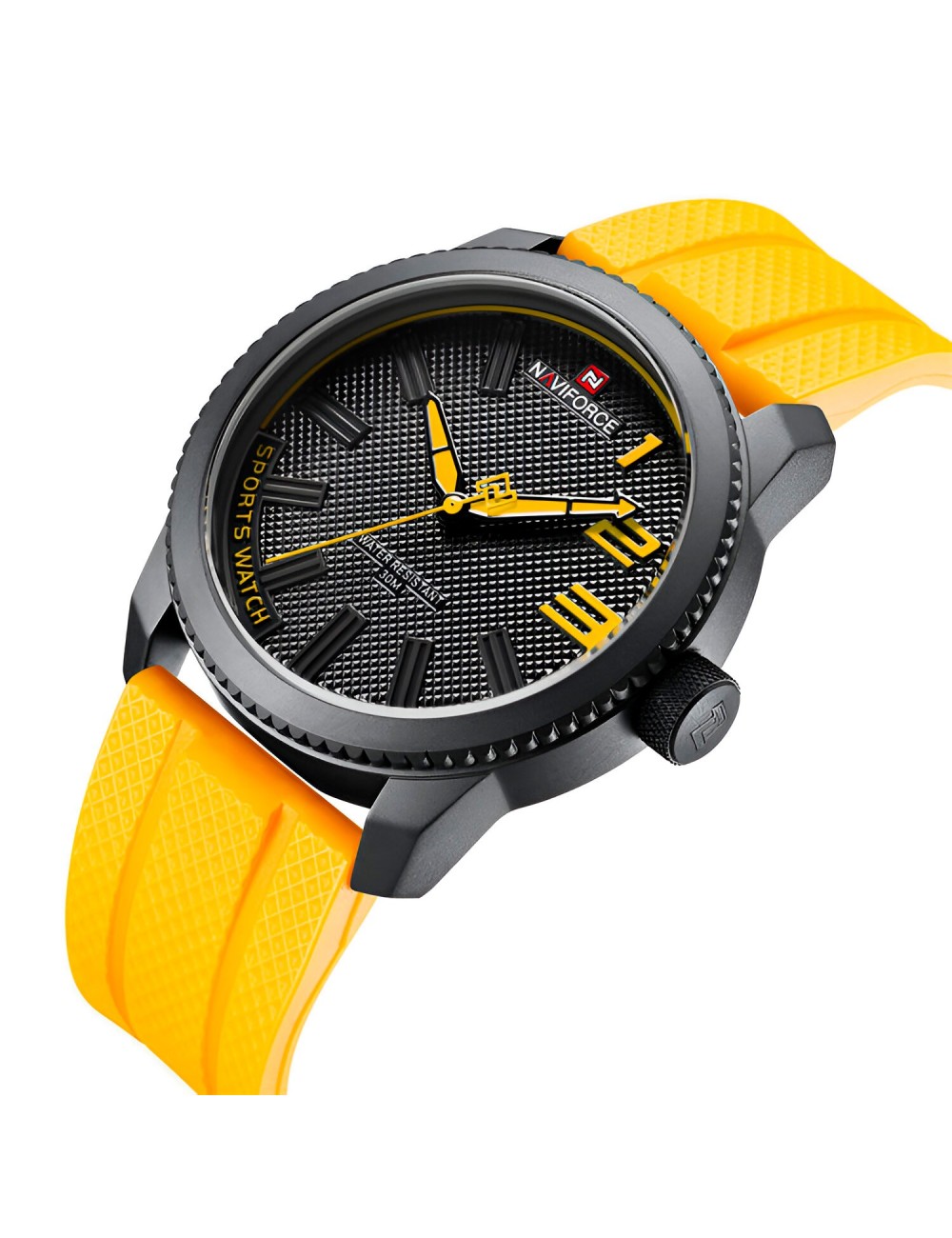 Reloj Naviforce Casual Nf9202t Crono Hombre Goma + Estuche