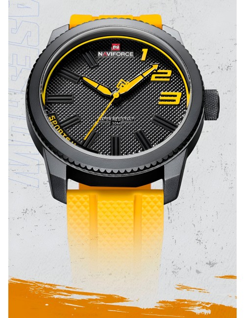 Reloj Naviforce Casual Nf9202t Crono Hombre Goma + Estuche