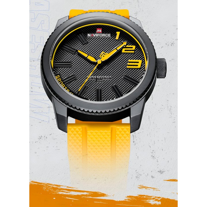 Reloj Naviforce Casual Nf9202t Crono Hombre Goma + Estuche
