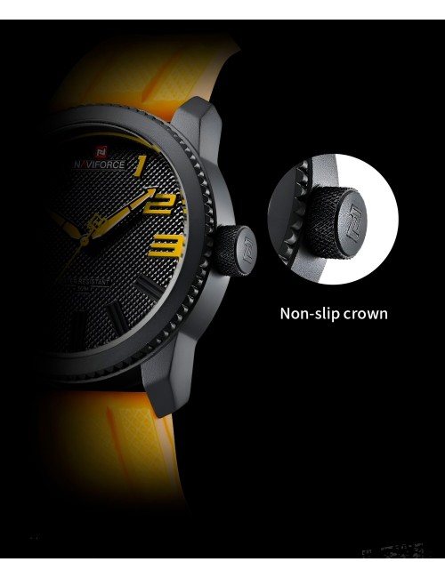 Reloj Naviforce Casual Nf9202t Crono Hombre Goma + Estuche