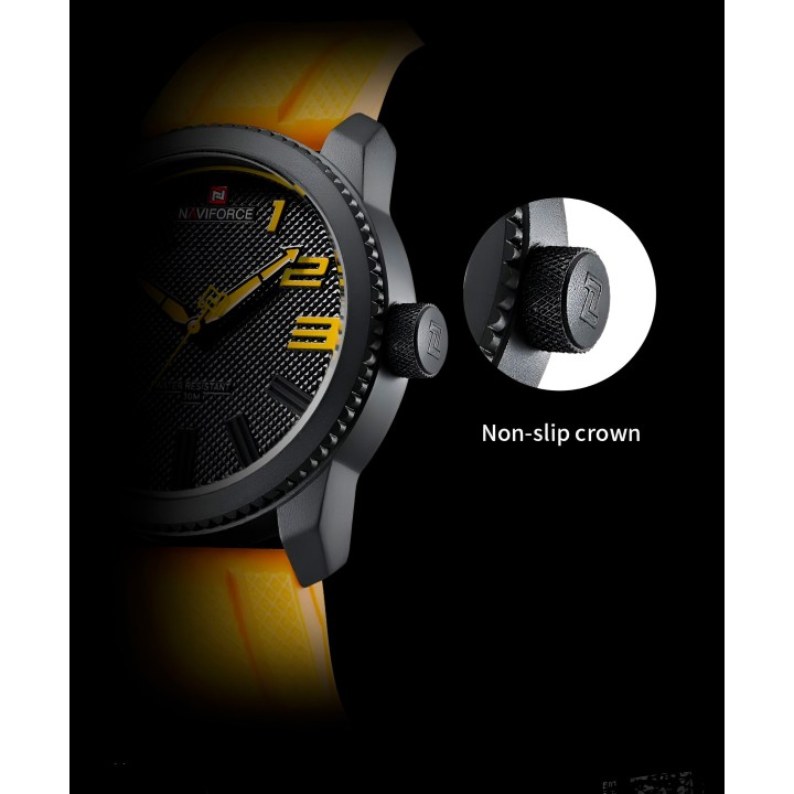 Reloj Naviforce Casual Nf9202t Crono Hombre Goma + Estuche