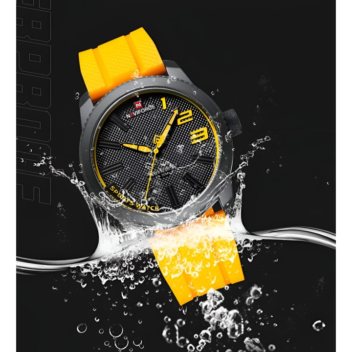 Reloj Naviforce Casual Nf9202t Crono Hombre Goma + Estuche
