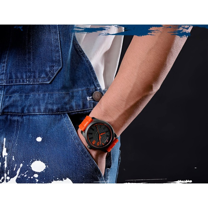 Reloj Naviforce Casual Nf9202t Crono Hombre Goma + Estuche