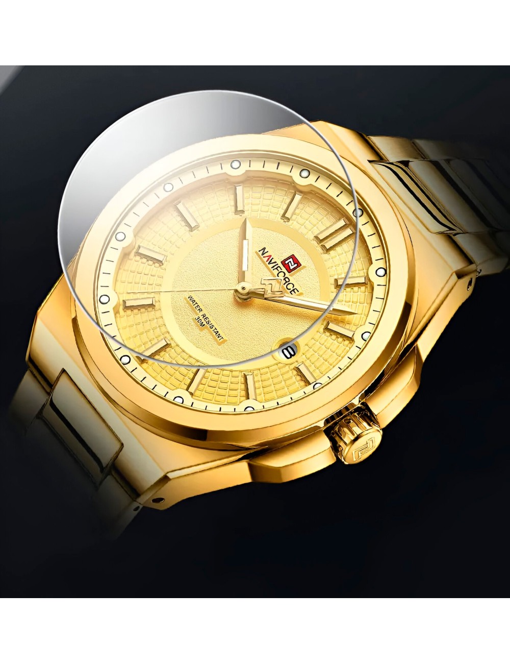 Reloj Naviforce Casual Nf9212 Crono Hombre Acero + Estuche