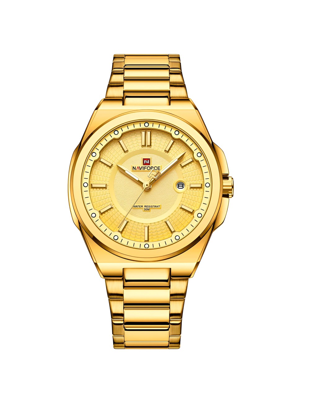 Reloj Naviforce Casual Nf9212 Crono Hombre Acero + Estuche