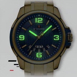 Reloj Naviforce Casual Nf9215s Crono Hombre Acero + Estuche