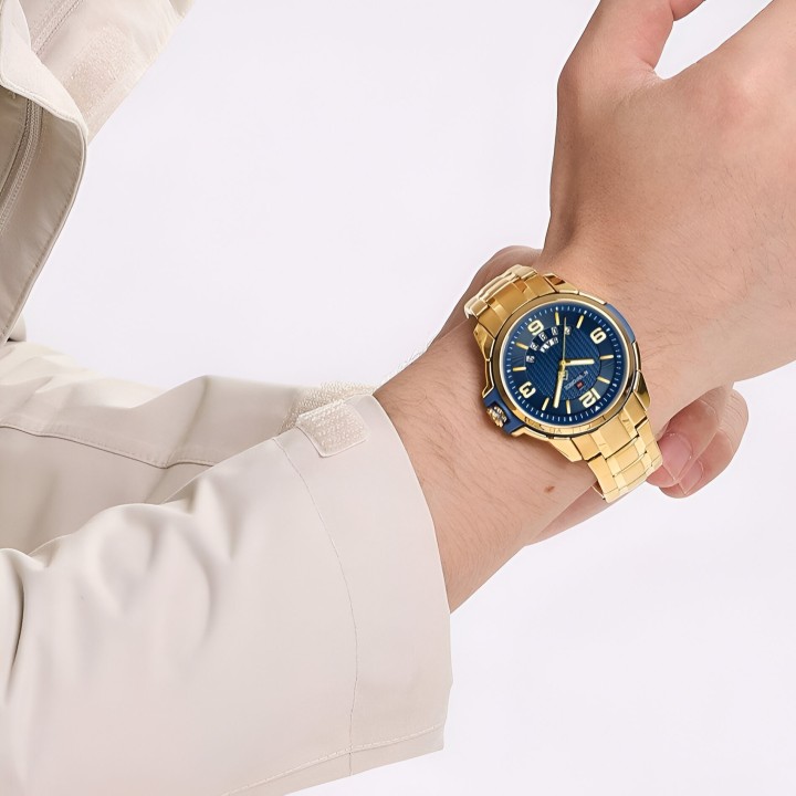 Reloj Naviforce Casual Nf9215s Crono Hombre Acero + Estuche