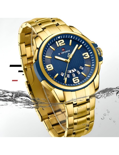Reloj Naviforce Casual Nf9215s Crono Hombre Acero + Estuche