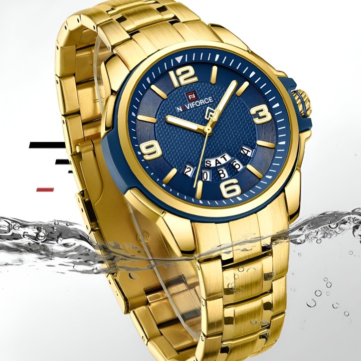 Reloj Naviforce Casual Nf9215s Crono Hombre Acero + Estuche