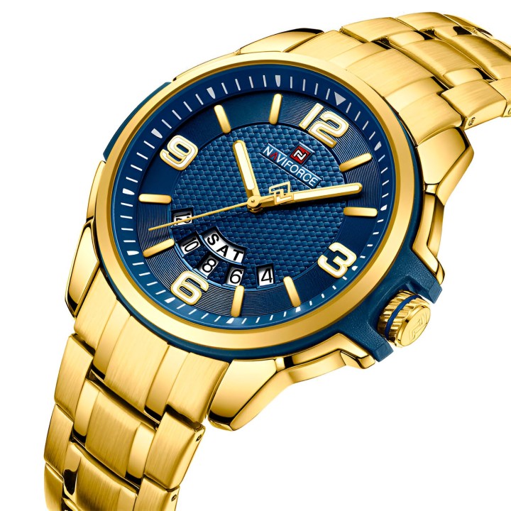 Reloj Naviforce Casual Nf9215s Crono Hombre Acero + Estuche