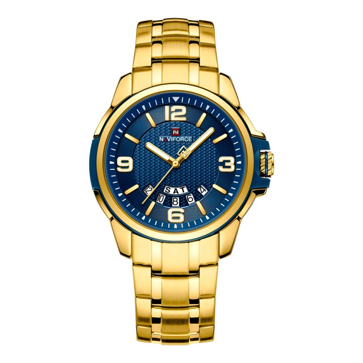 Reloj Naviforce Casual Nf9215s Crono Hombre Acero + Estuche