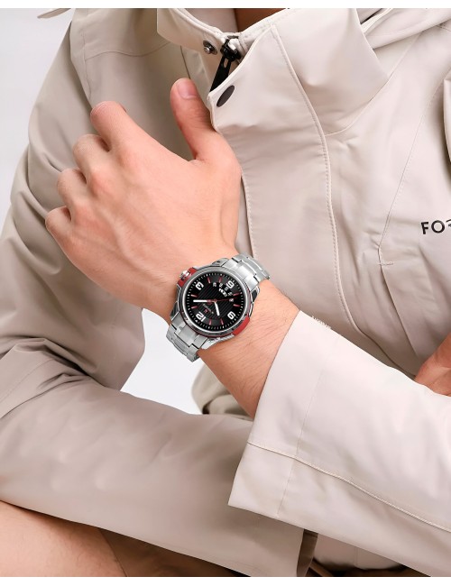 Reloj Naviforce Casual Nf9215s Crono Hombre Acero + Estuche