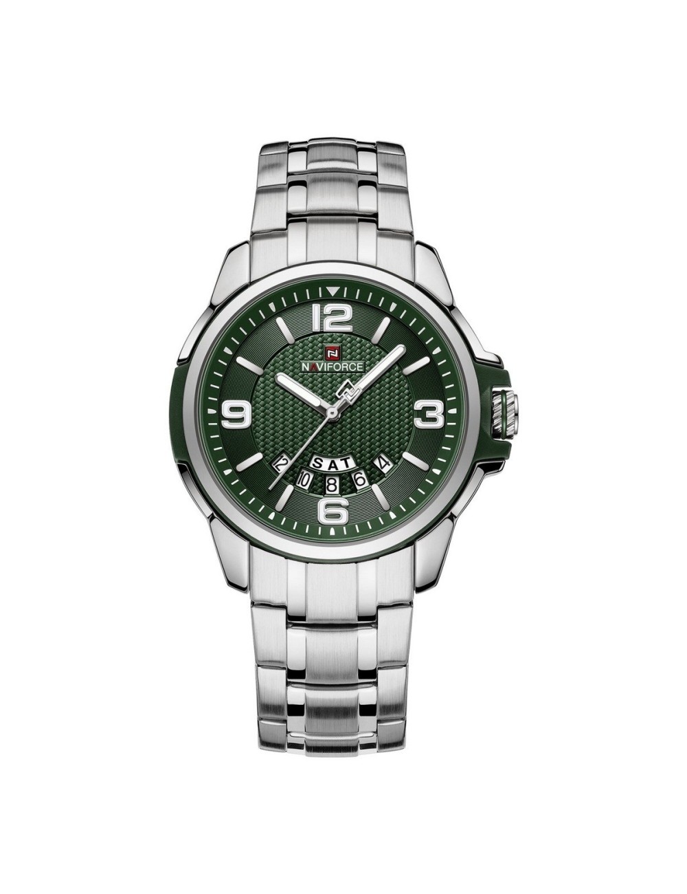 Reloj Naviforce Casual Nf9215s Crono Hombre Acero + Estuche