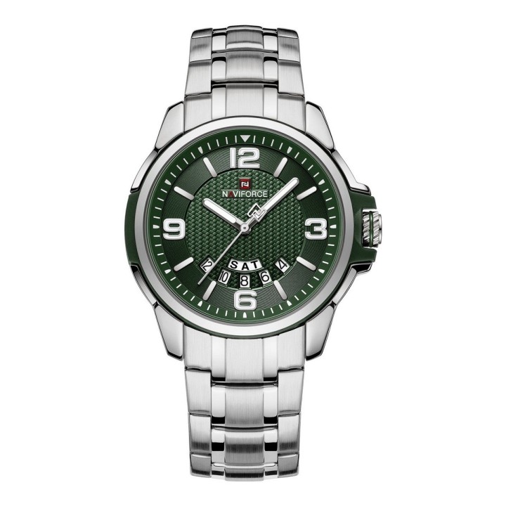 Reloj Naviforce Casual Nf9215s Crono Hombre Acero + Estuche